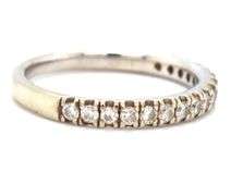 Practical 10K White Gold Diamond Band