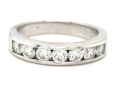 1ctw channel set diamond band in Platinum