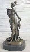 Classical Victorian Woman Bronze Sculpture