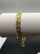 Dazzling 18 Gram 14 K Yellow Gold Plated Mariners Link Bracelet