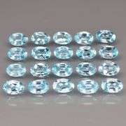 Matched! 20 piece 11.04ct sky blue Topaz set full of glittering flashing!