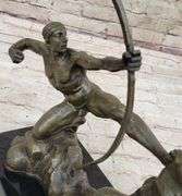 A Man With Bow Bronze Sculpture