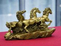 Brass Feng Shui Galloping Horses