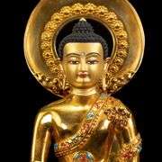 Tibetan Gold Plated Sakyamuni Buddha