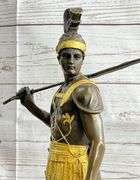 Greek Warrior Roman Soldier Bronze Sculpture