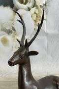 Elk Deer Bronze Sculpture