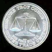 1 Troy Ounce .999 Silver Trade Round