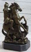 St. George Dragon Slayer Bronze Statue