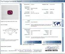 Beautiful 2.31 CT Cushion Cut Burmese Ruby Ring