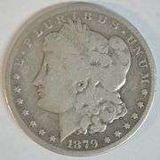 Rare key date 1879-CC Morgan Silver Dollar. Nice circ
