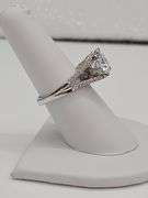Sparkling 4.75 Ct VVs114 Kt White Gold Plated Engagement Ring