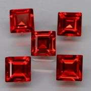 This is premium natural color! 4.34ct cherry red Garnet set!