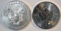 Superb Gem BU $1 American Silver Eagle & $5 Canadian Maple Leaf from 2019