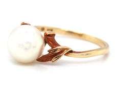 Classic 14K YG Pearl Ring