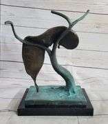 Melting Clock Bronze Figurine