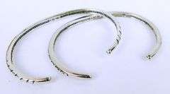 2 Carolyn Pollack Sterling Stacking Cuff Bracelets