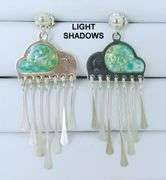 Carolyn Pollack Sterling Jelly Belly Dangly Earrings
