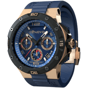 Denovo Swiss Made Men’s Watch, New in Box, 100m Water Resistance, Rubber Strap with an Extra Leather