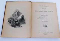 2 Antique Shakespeare's Books, King Henry Eighth & Fifth