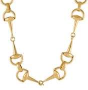 Roberto Coin Cheval Horsebit Stirrup Link Station Necklace in 18K