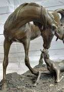 Horse and Colt Bronze Sculpture