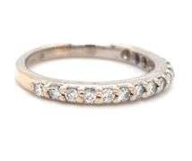 14kt White gold 0.25ctw prong set diamond band