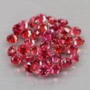 Exquisite 3.06ct set of rare pink Malaya Garnets