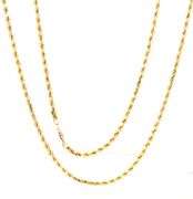 Useful 24" 14K YG Rope Necklace