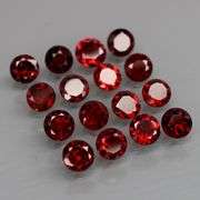 Premium 7.32ct round cut cherry red Mozambique Garnet set!