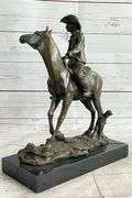 Cowboy with Faithfull Horse Bronze Sculpture