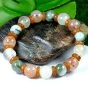 Heavy 167ct multi-color Burmese Jade bracelet!!!