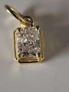 Certified Yellow Gold Lab Diamond Pendant