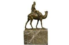 Arab Man Riding Camel Bronze Sculpture