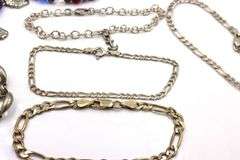 Group lot of 11 Vintage 925 sterling silver bracelets