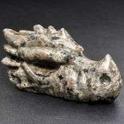 Natural Glowing Dragon Skull Hand Carved