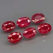 Abosolutely stunning 6.20ct set of rich red Rubies!