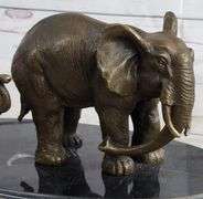 Mother and Child African Elephant Bronze Sculpture