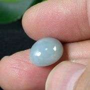 Collectors 7ct gray blue untreated Burmese Jade cabochon
