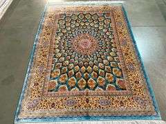 Fine Luxury Silk Rug 4.9x7.6