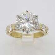 GIA Certified 4.02CTW Earth Mined Diamond Ring