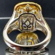 18K Two-tone Gold Cushion Cut Diamond Ring of 12.77