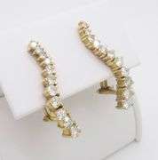 Diamond Climber Earrings made in 14k Yellow Gold