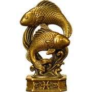 Pisces Zodiac Solid Brass