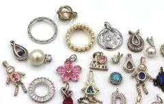 Group lot of Vintage 925 sterling silver charms and pendants