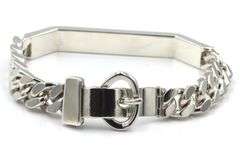 925 Sterling silver ID bracelet with buckle clasp