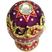 14k Musical Trinket Box Gold Plated Pewter with Austrian Crystals