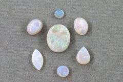 Natural Opal Cabochons - Lot of 7