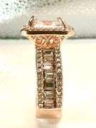 Sparkling 5 Ct Radiant Cut Lab Simulated Light Pink Diamond Ring