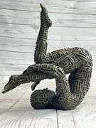 Yoga Exercise Bronze Sculpture