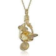 Vintage-Style Three-Sided Photo Locket Pendant Necklace
